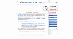 Desktop Screenshot of clinique-memoire.com